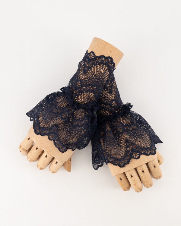 Kanten Mouwboord Genevieve Donkerblauw