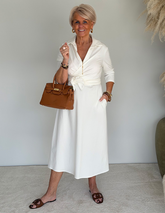 Jurk Wikkel 11003 Roomwit