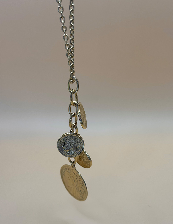 Ketting Ancient Coins Long Goud 
