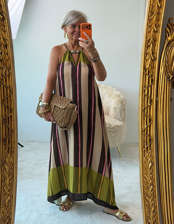 Jurk Rio Maxi Stripe 6772 Beige
