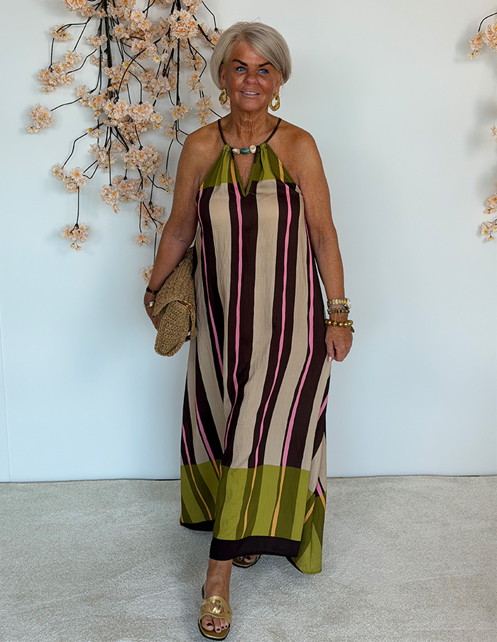 Jurk Rio Maxi Stripe 6772 Beige