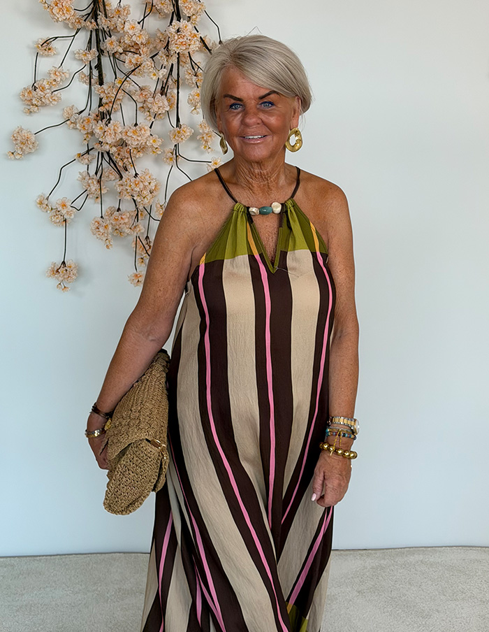 Jurk Rio Maxi Stripe 6772 Beige