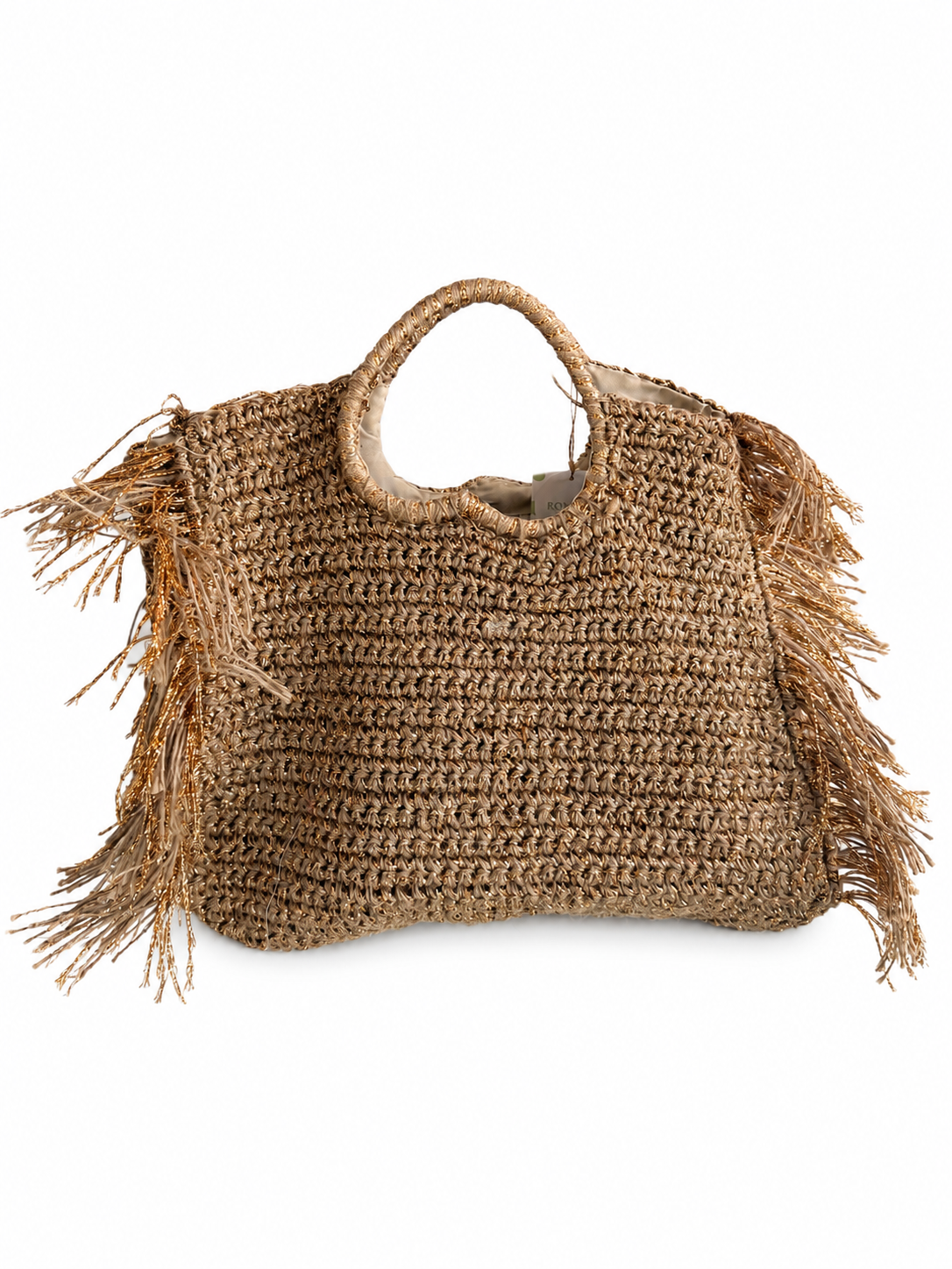 Tas Heart Raffia 034 Beige 