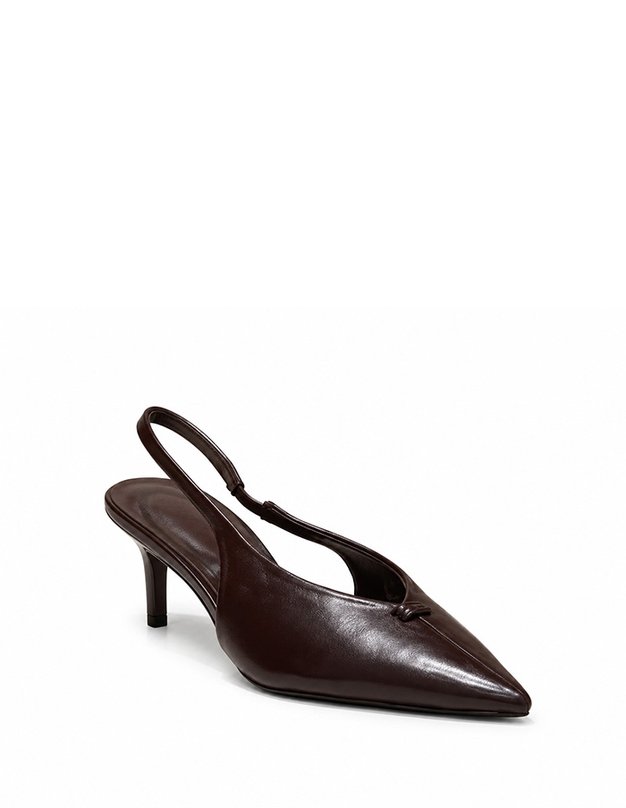 Slingback Kitten Heel Donkerbruin
