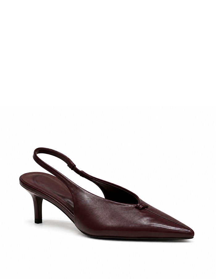 Slingback Kitten Heel Bordeaux